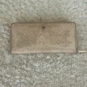 Kate Spade Glittery Rose Gold Wallet